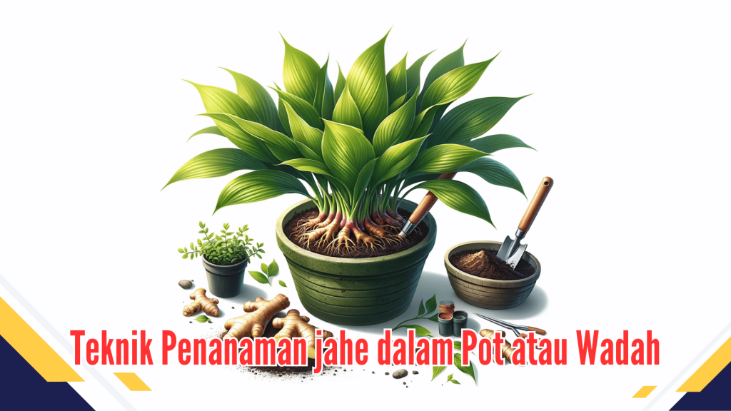 Teknik Penanaman jahe dalam Pot atau Wadah