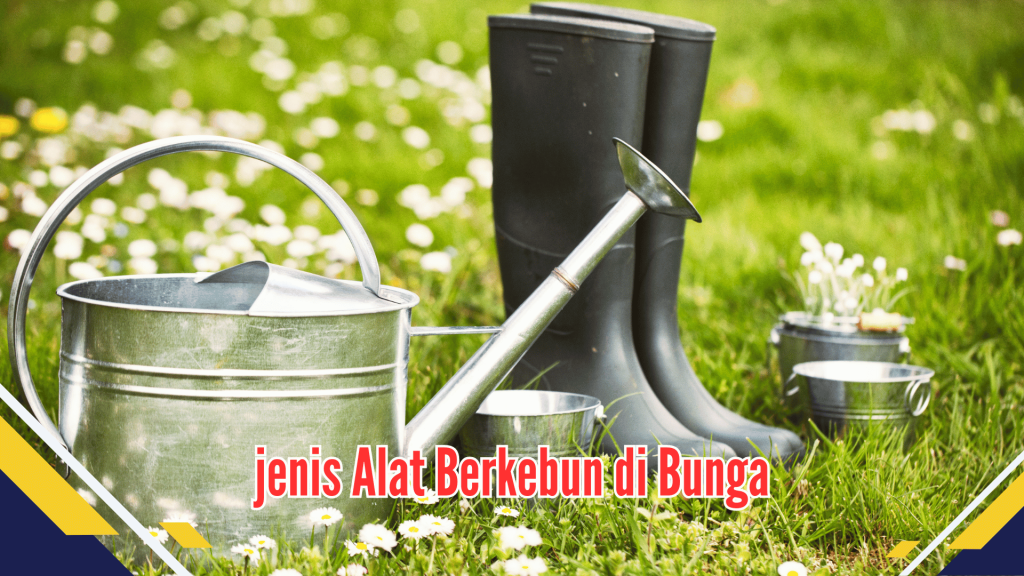  alat berkebun di bunga 